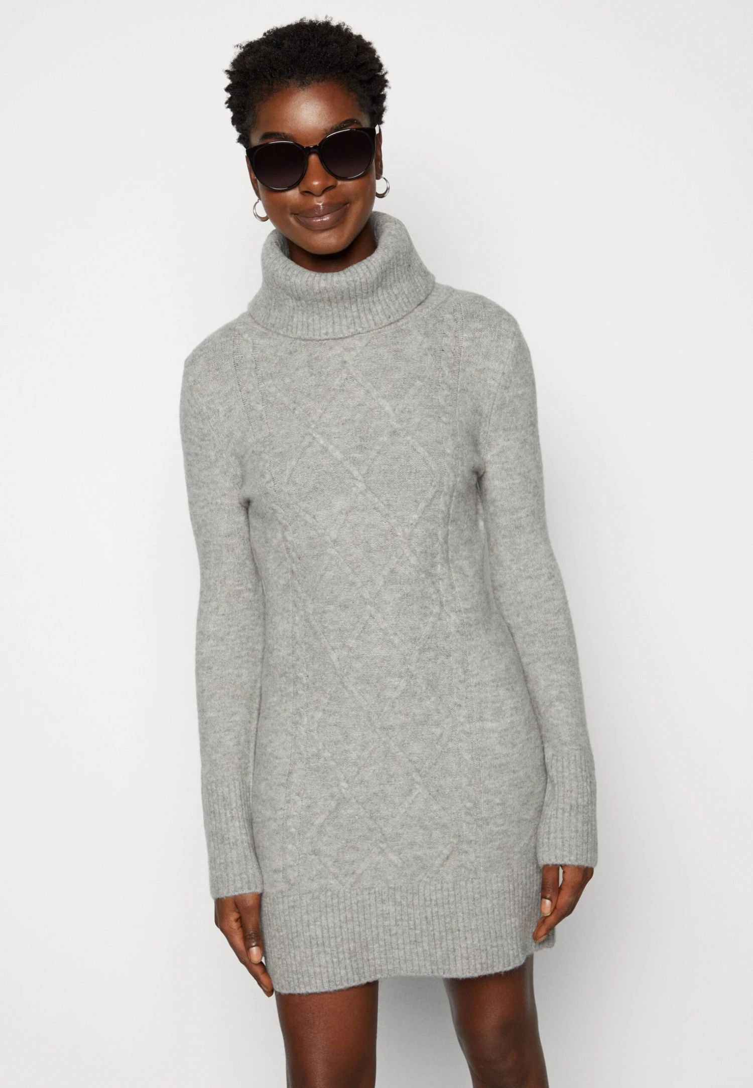 Anna Field Rollkragen Mini Strickkleid - Robe Fourreau - Grey 6 Anna Field Rollkragen Mini Strickkleid - Robe Fourreau - Grey – Image 4