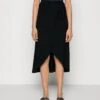 Anna Field Basic Wrap Over Midi Skirt - Jupe Trapèze - Black -Anna Field 161673da8d96477e901a7ce66959ee74