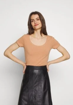 Anna Field 3 Pack - T-Shirt Basique - White/Camel/Black -Anna Field 1899c4648410408eb69cb60c3e22ef8a