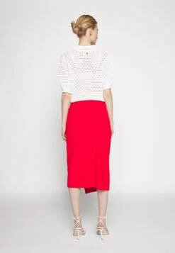 Anna Field Front Knot Midi Skirt - Jupe Crayon - Red 12 Anna Field Front Knot Midi Skirt - Jupe Crayon - Red -Anna Field 2394618cacfd4cef90fe83c7e4782e61