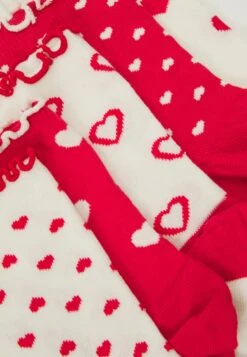 Anna Field 5 Pack - Chaussettes - White/Red -Anna Field 3e52e98c255e4d818da5d29ebb75b7e5