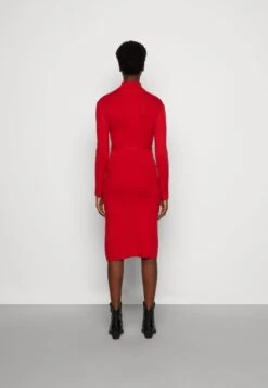 Anna Field Rollkragen Ripp Mini Strickkleid Mit Gürtel - Robe Pull - Red -Anna Field 4ef1d85f8bbc434eb08163e6609c362a