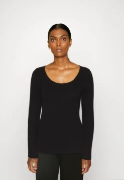 Anna Field Button Detail - Pullover - Black