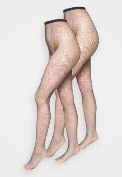 Anna Field Glitter Tights 2 Pack - Collants - Black