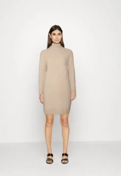 Anna Field Perkin Ausschnitt Mini Strickkleid - Robe Fourreau - Camel