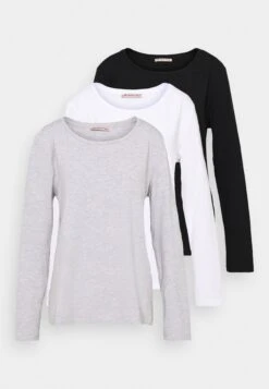 Anna Field 3 Pack - T-Shirt À Manches Longues - Black/White/Mottled Light Grey 14 Anna Field 3 Pack - T-Shirt À Manches Longues - Black/White/Mottled Light Grey -Anna Field 961352bddf144aa8ae41be158008bf1b