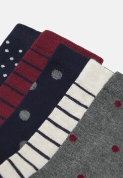 Anna Field 5 Pack - Chaussettes - Dark Blue/Dark Red -Anna Field baf6a41d77ea48d0823d2098f084782c