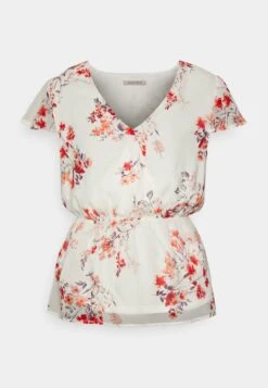 Anna Field Chiffon Wrap Belt - Blouse - White/Red