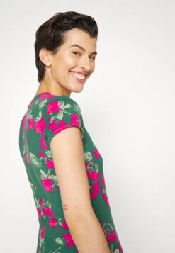 Robe En Jersey - Dark Green/Pink -Anna Field db567a0018bc4d83883348a88f61e993