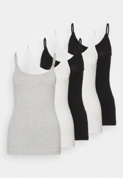 Anna Field 5 Pack - Débardeur - Black/White/Mottled Light Grey